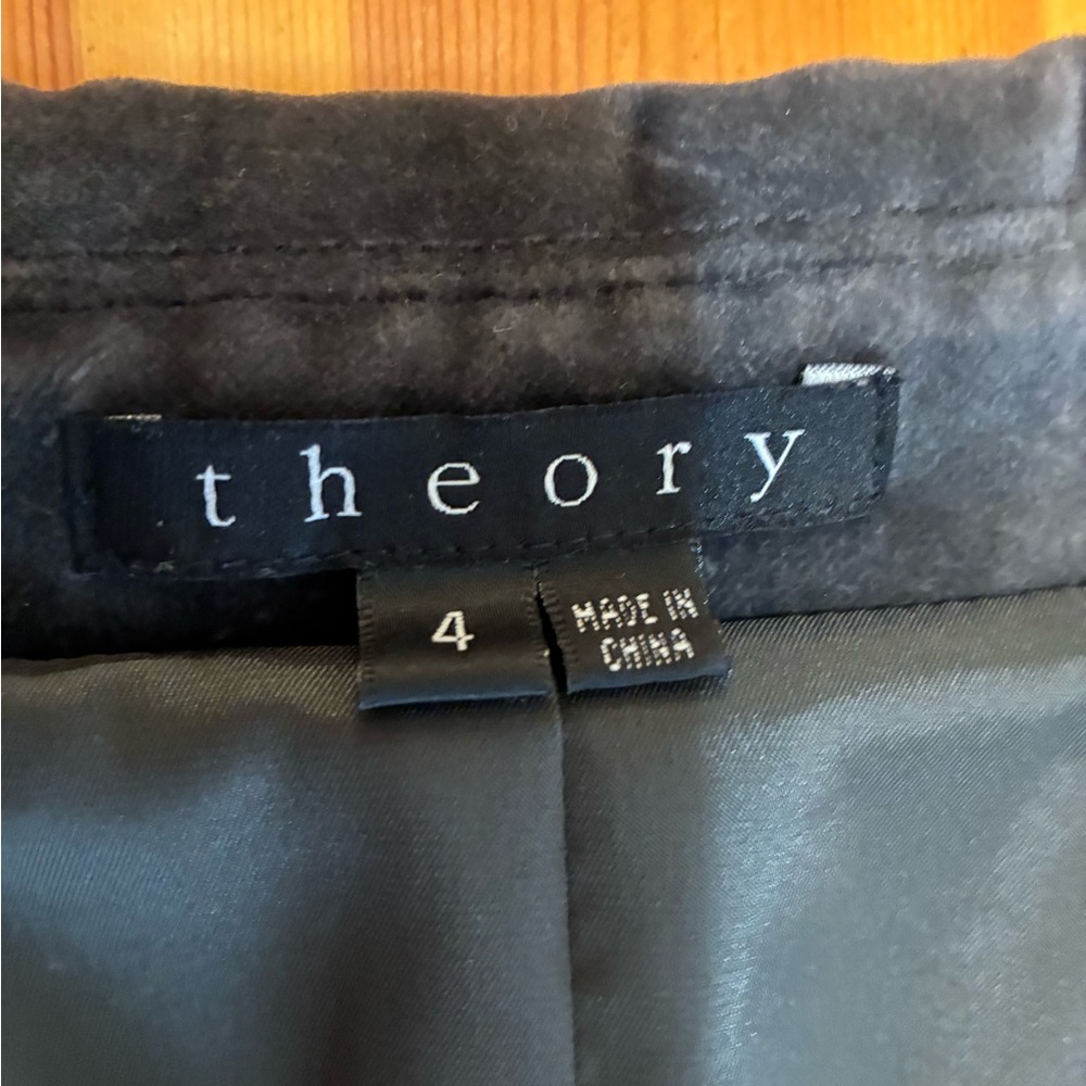 Theory Gray Velvet Blazer - Picture 4 of 7